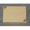 Gold and Ivory Wedding Save The Date Card